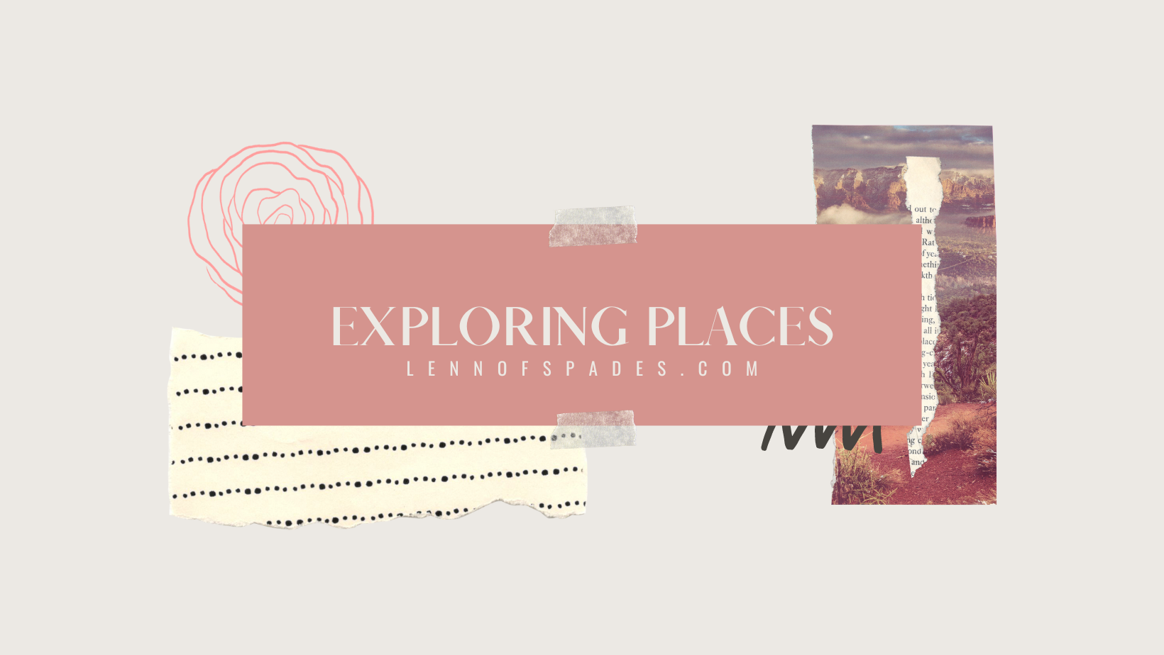 Ivory and Pink Paper Travel Influencer ZineCollage Facebook Cover
